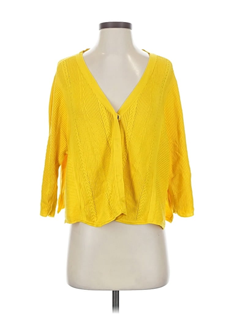 Pre-owned Cabi 3/4 Sleeve Blouse In Yellow