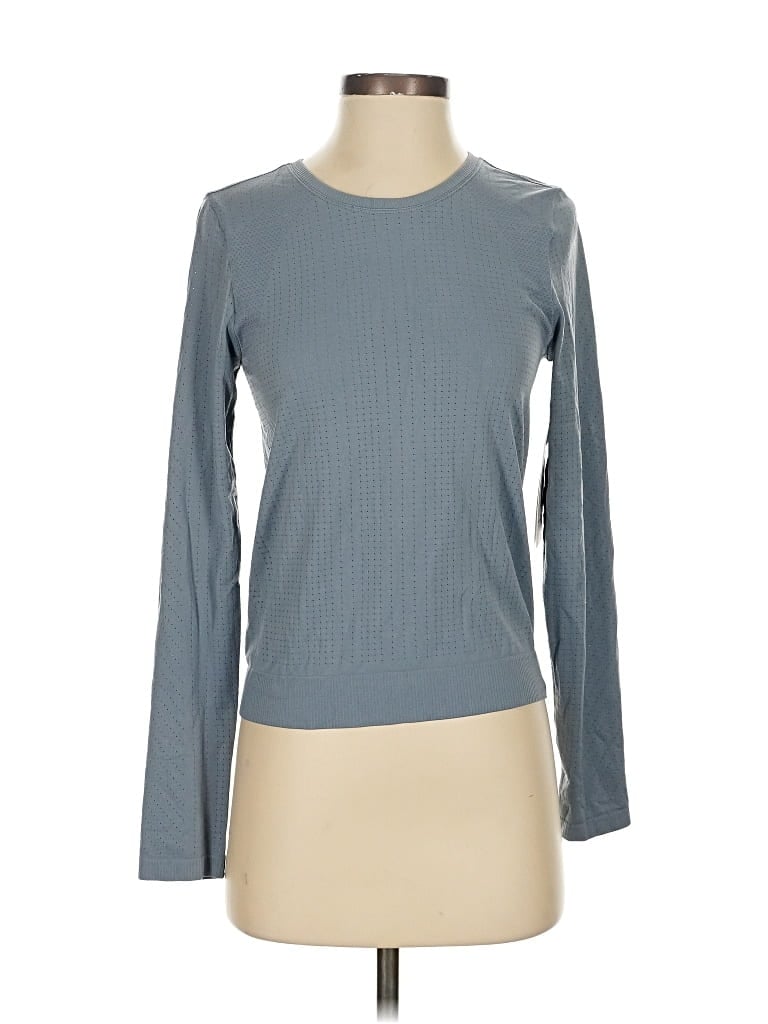 Athleta Long Sleeve T-shirt In Gray