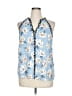 Cooper & Ella 100% Polyester Blue Sleeveless Blouse Size XL (4) - photo 1