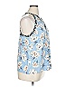 Cooper & Ella 100% Polyester Blue Sleeveless Blouse Size XL (4) - photo 4