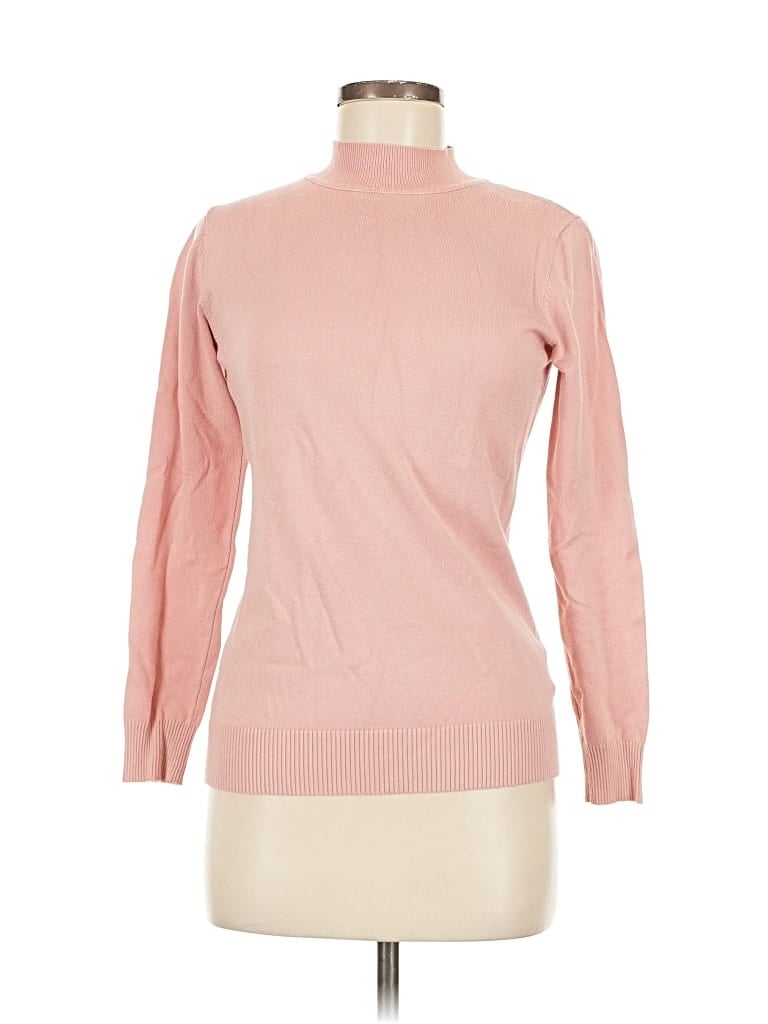 Pre-owned Cielo Turtleneck Sweater In Pink