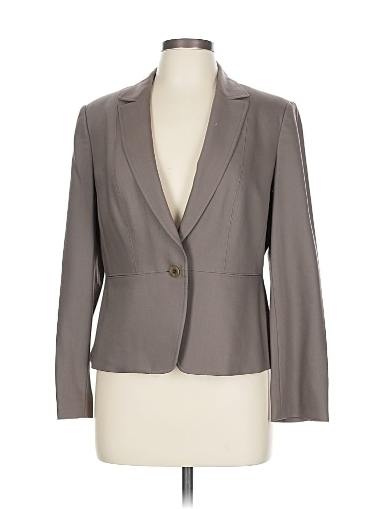 Pre-owned Talbots Wool Blazer Jacket In Gray