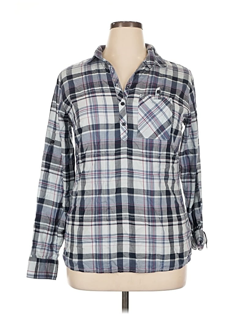 Pre-owned Kuhl Long Sleeve Polo Shirt In Gray