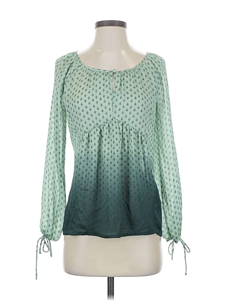 Pre-owned Princess Vera Wang Long Sleeve Blouse In Green