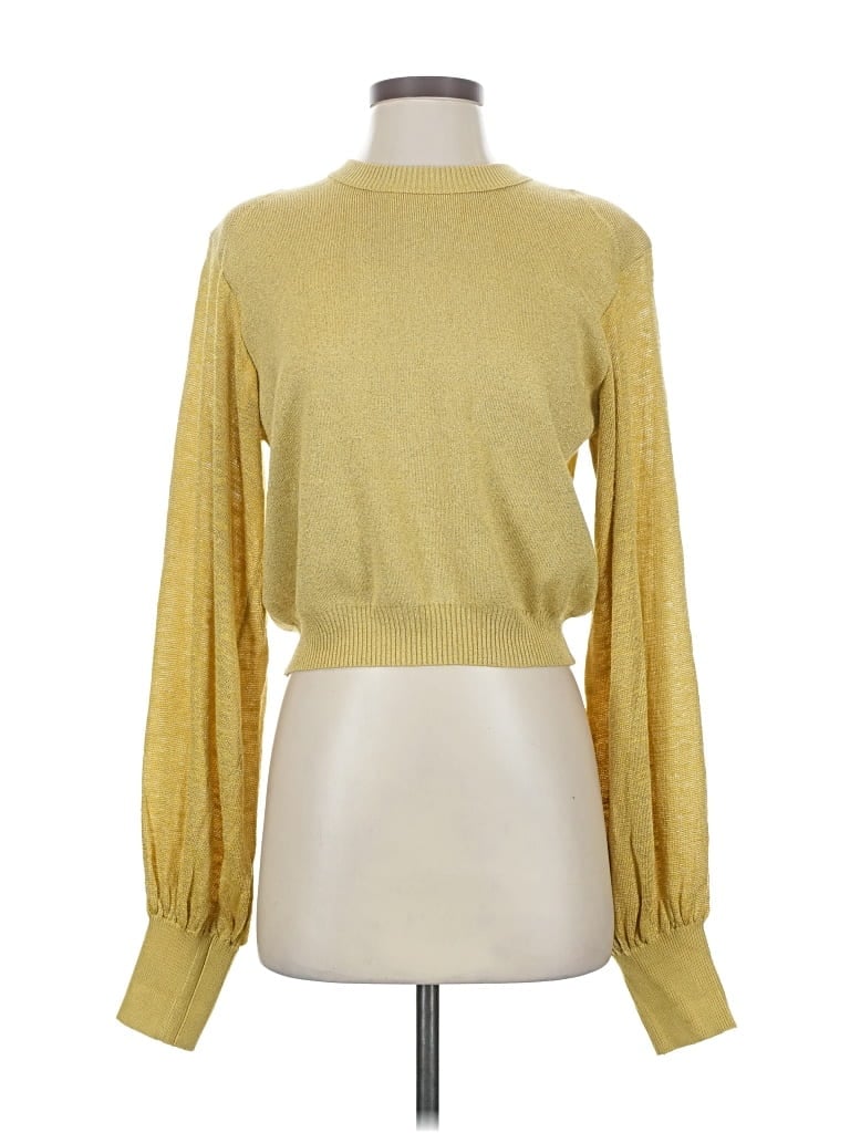 Pre-owned Free People Pullover Sweater In Yellow