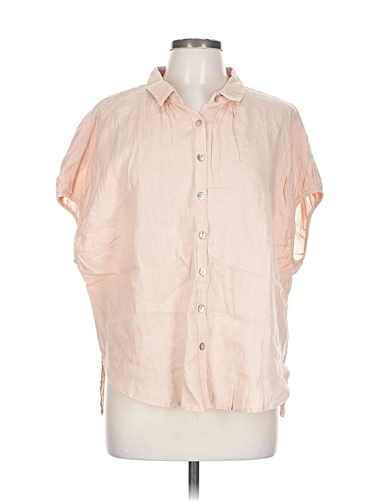 Pre-owned Lintico Short Sleeve Blouse In Pink