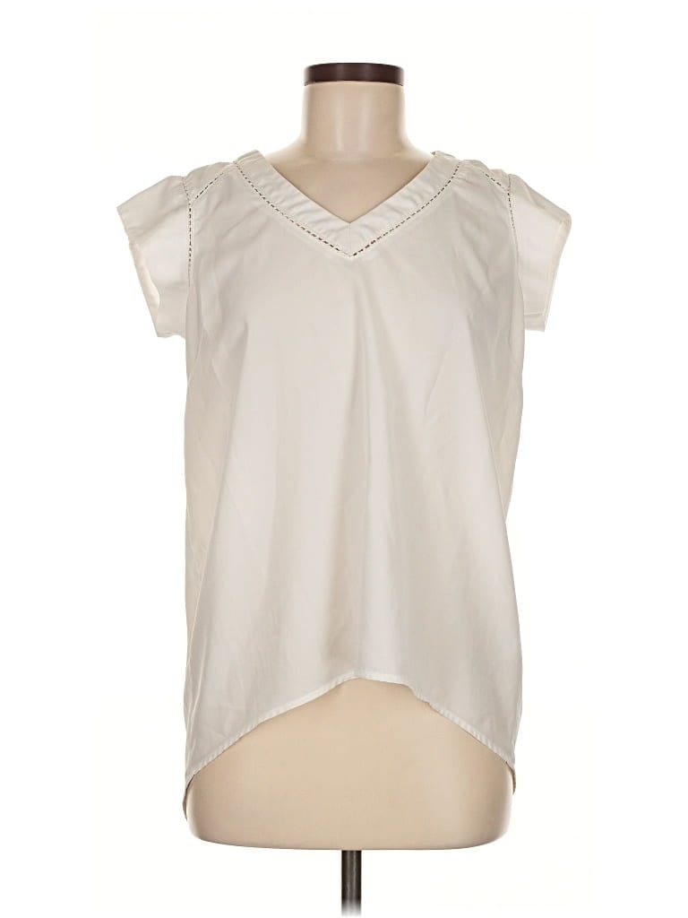 Pre-owned Rose + Olive Sleeveless Blouse In White