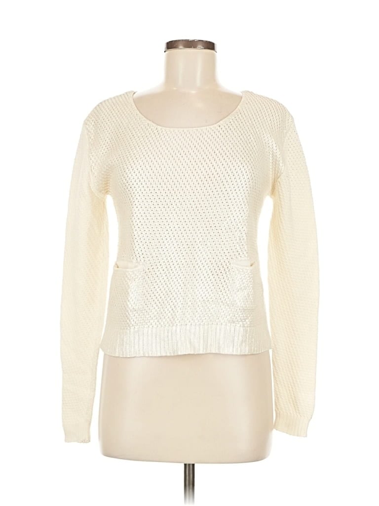 Pre-owned 7 For All Mankind Pullover Sweater In White