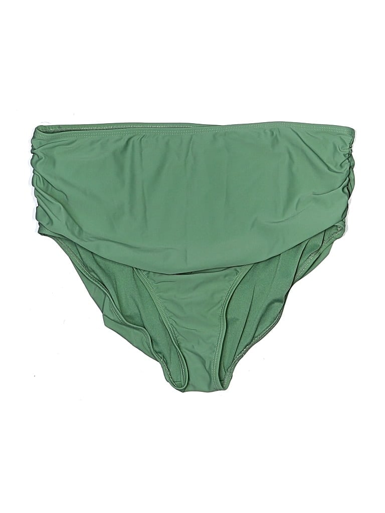 Pre-owned Nicole Miller Studio Swimsuit Bottoms In Green