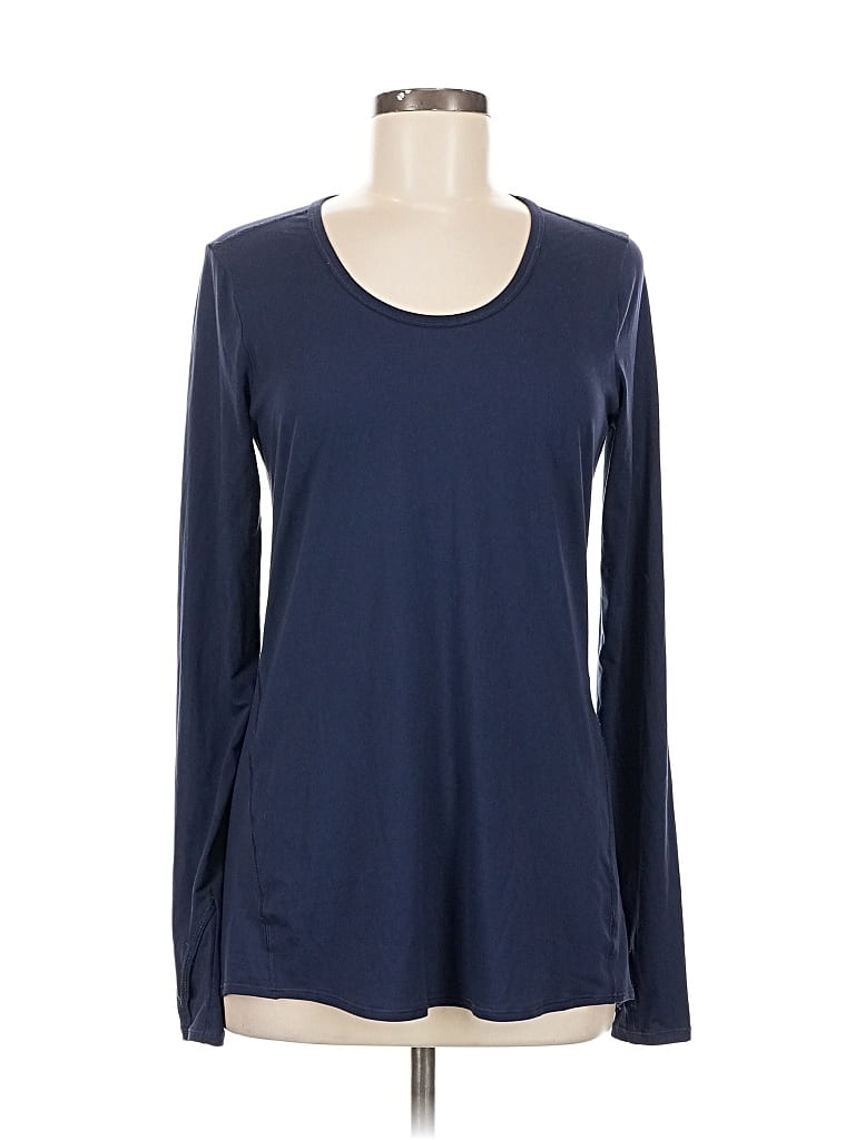 Pre-owned Athleta Long Sleeve T-shirt In Blue