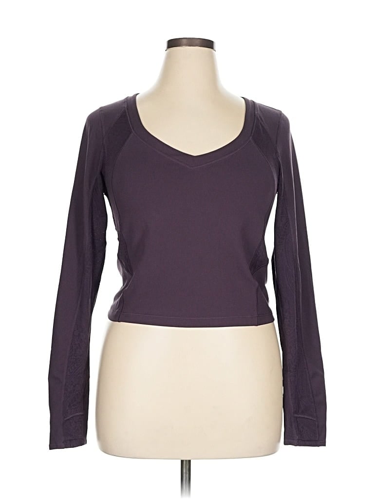 Pre-owned Athleta Long Sleeve T-shirt In Purple