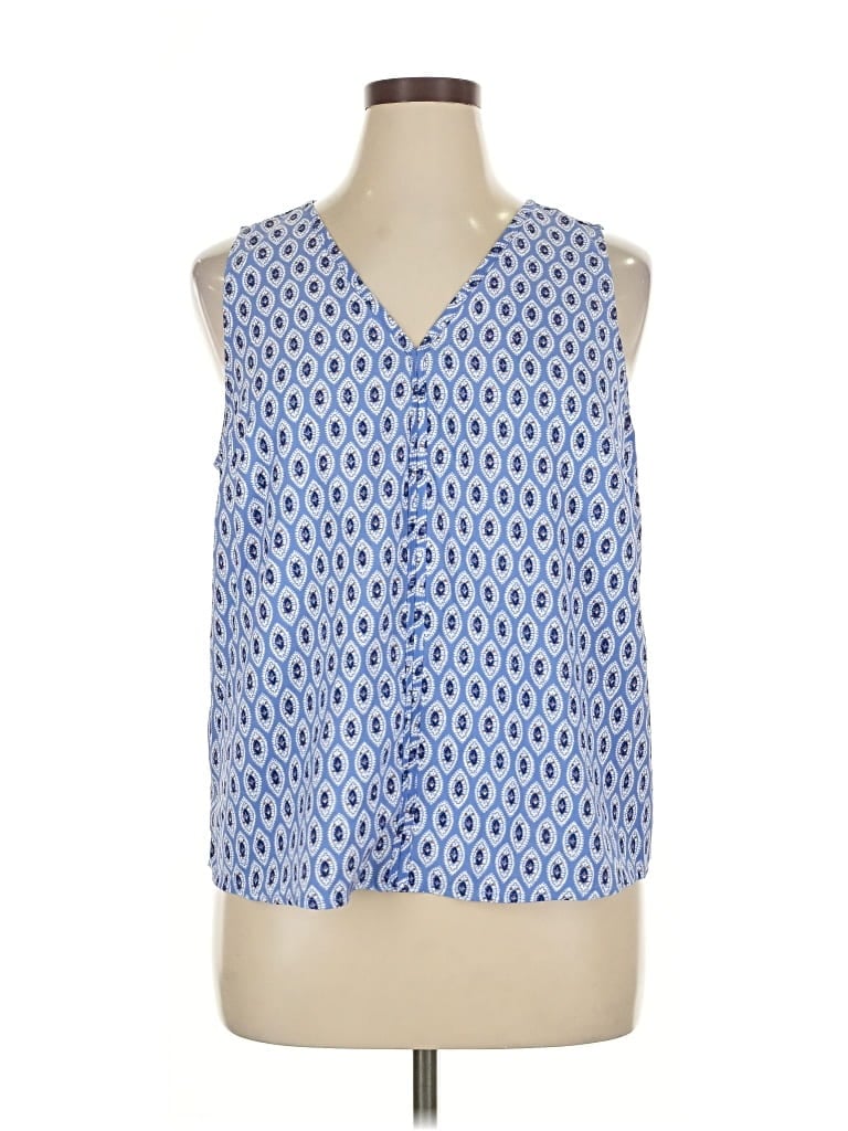 Pre-owned J.crew Factory Store Sleeveless Blouse In Blue