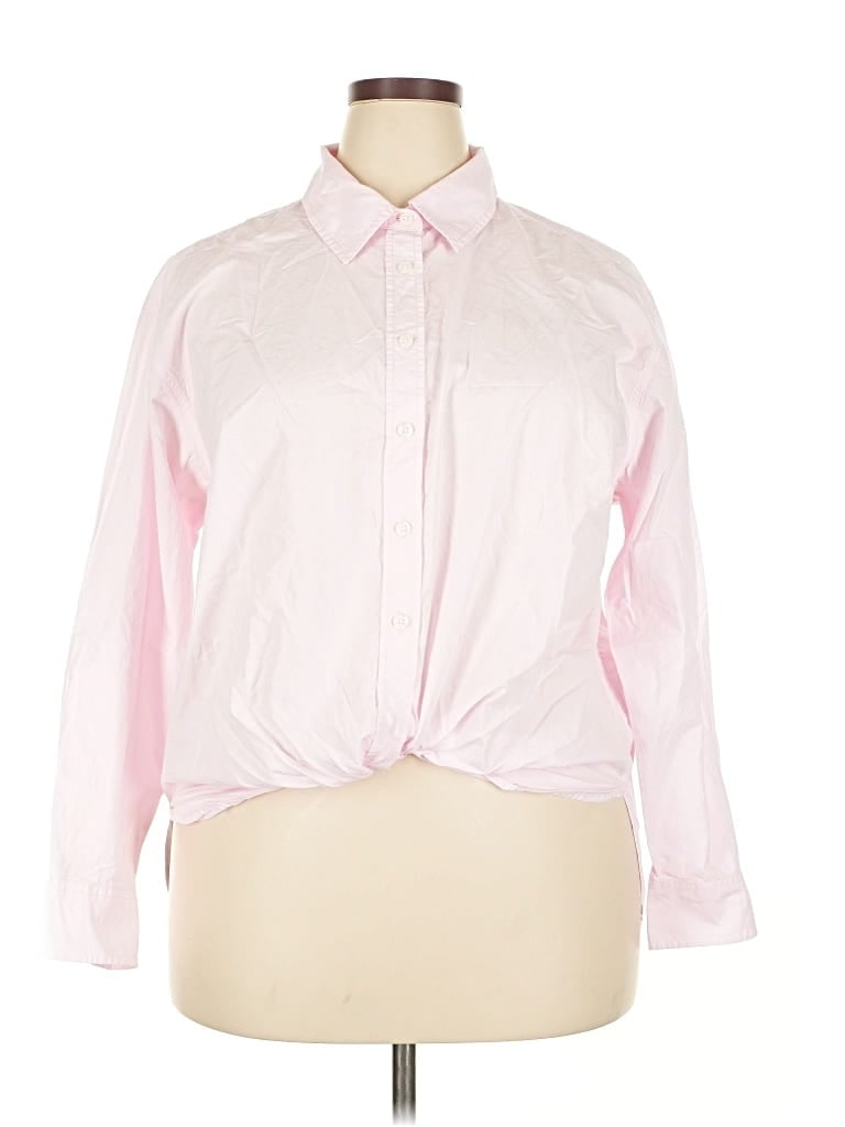 Pre-owned Universal Thread Long Sleeve Button Down Shirt In Pink