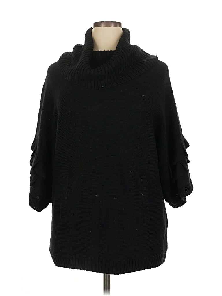 Pre-owned Tahari Turtleneck Sweater In Black
