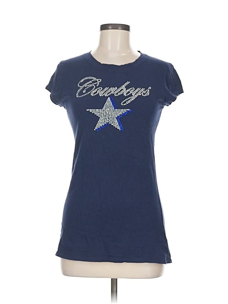 Pre-owned Zenana Outfitters Short Sleeve T-shirt In Blue