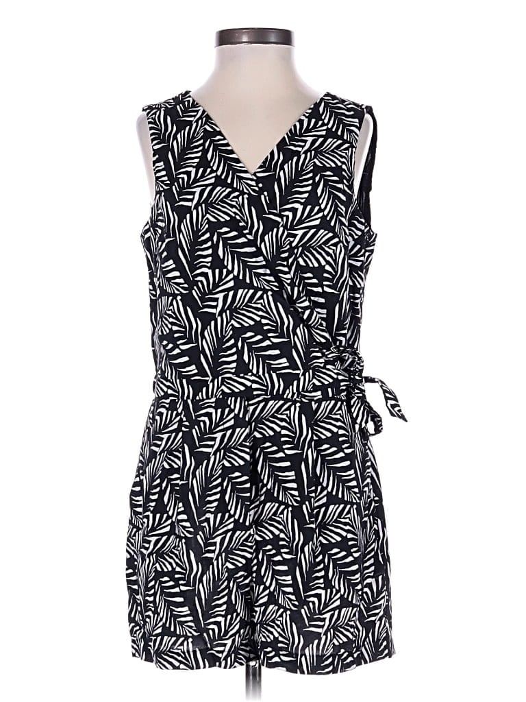 Pre-owned Ann Taylor Loft Romper In Black