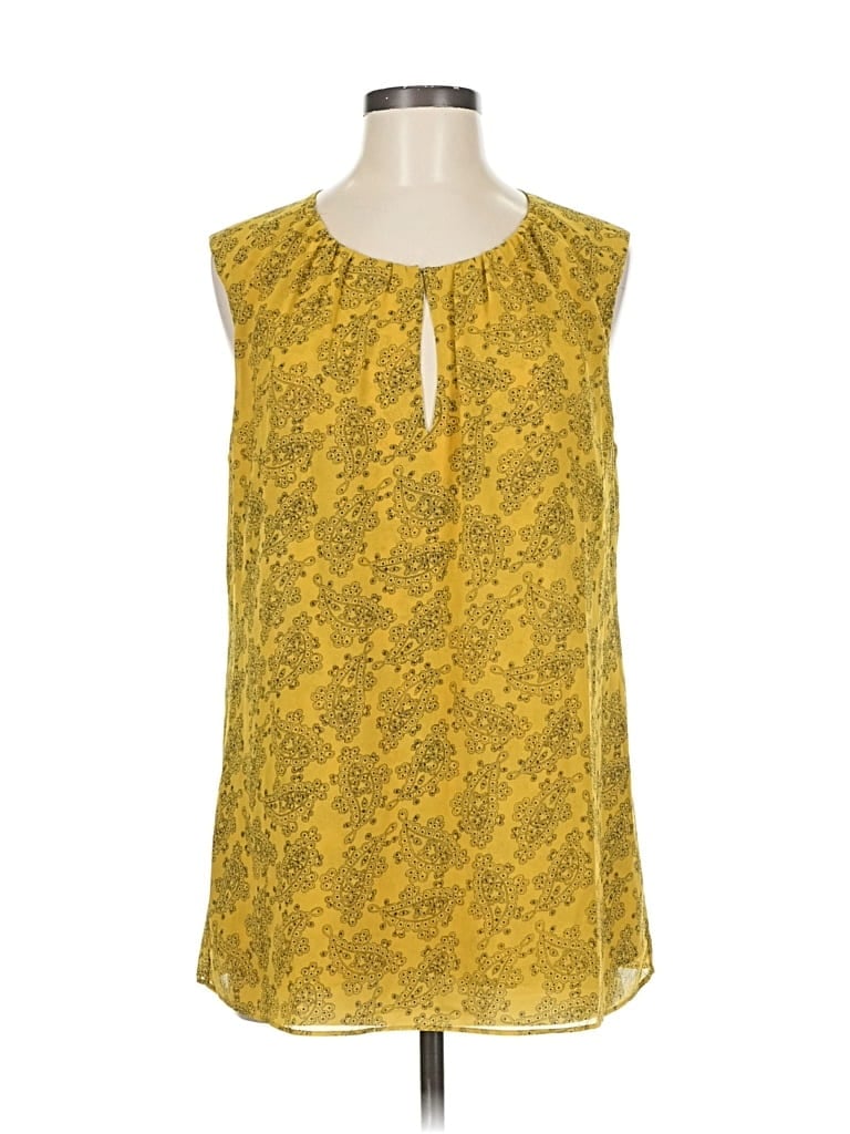 Pre-owned Cabi Sleeveless Blouse In Yellow