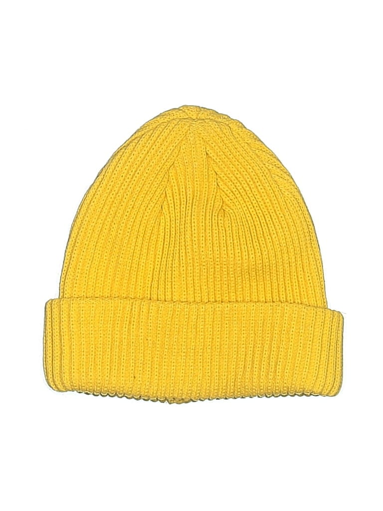 Pre-owned Divided By H&m Beanie Hat In Yellow