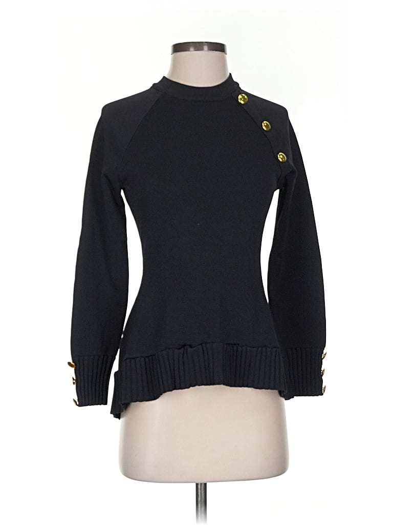 Pre-owned Shoshanna Long Sleeve Top Black Turtleneck Tops