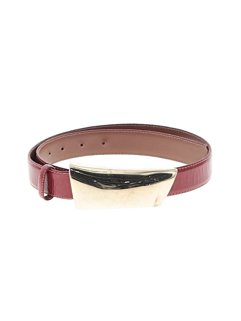 Pre-owned Linda Allard Ellen Tracy Leather Belt In Red