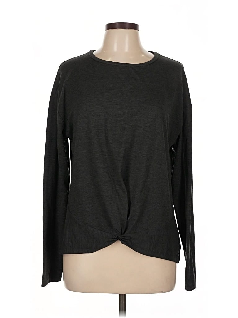 Pre-owned Gap Fit Long Sleeve T-shirt In Black