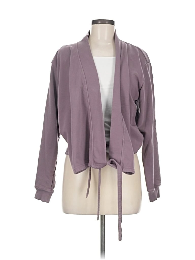 Pre-owned Athleta Cardigan Sweater In Purple