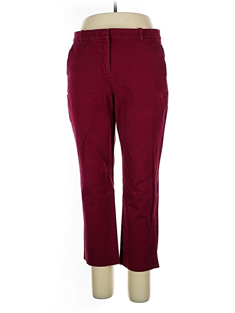 Pre-owned J.crew Factory Store Casual Pants In Burgundy