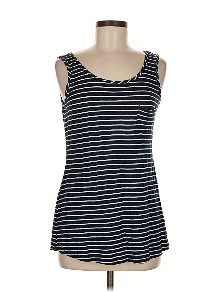 Pre-owned Bass Tank Top Blue Strapless Neckline Tops