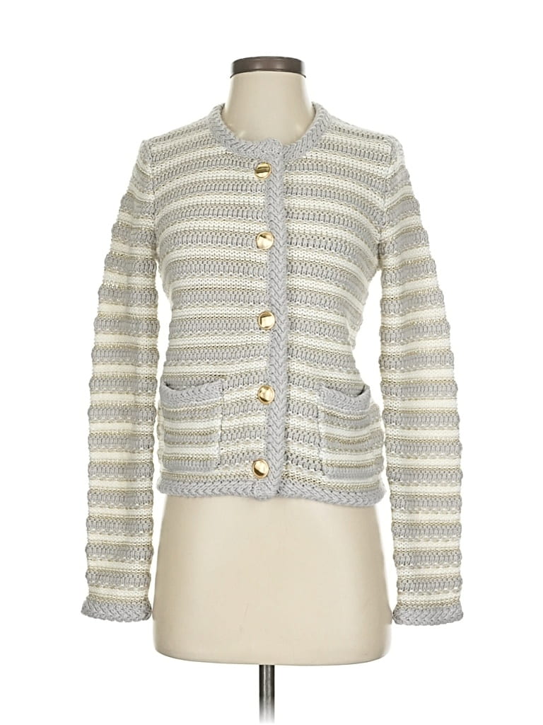 Pre-owned Ann Taylor Cardigan Sweater In Gray
