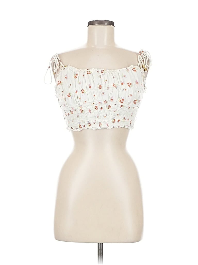 Pre-owned Free People Sleeveless Blouse In White