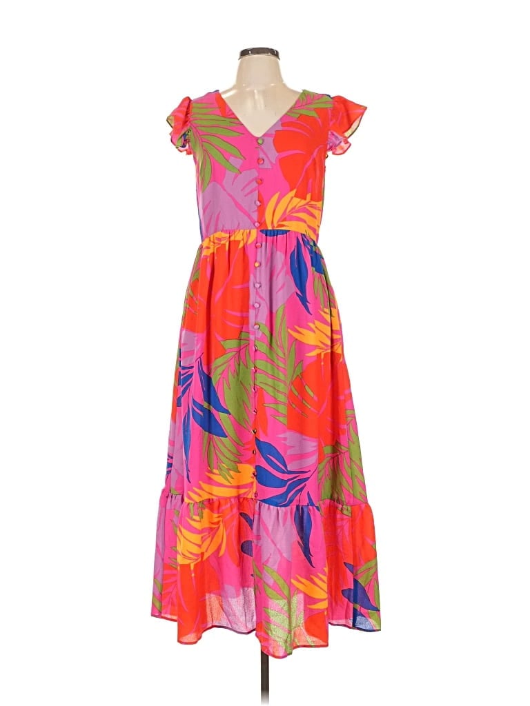 Pre-owned Sandra Darren Casual Dress In Orange