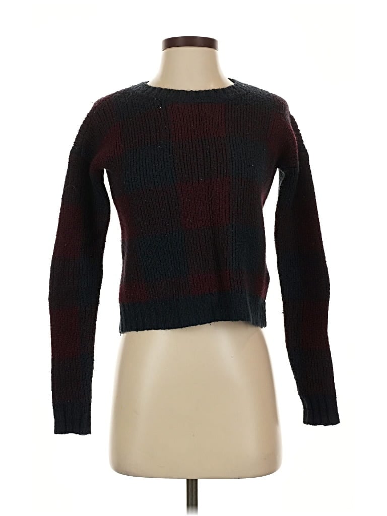 Pre-owned Abercrombie & Fitch Pullover Sweater In Burgundy