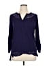 Design History Blue Purple Long Sleeve Blouse Size 1X - photo 1