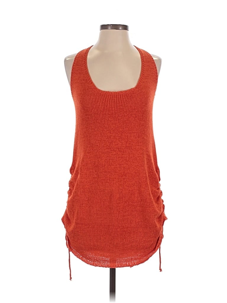 Pre-owned Sndys Sleeveless Top Orange Scoop Neck Tops