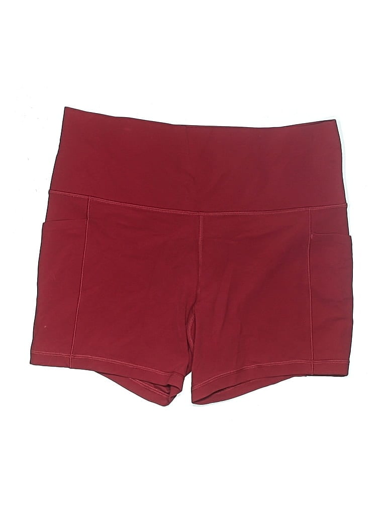 Pre-owned Athleta Athletic Shorts In Burgundy