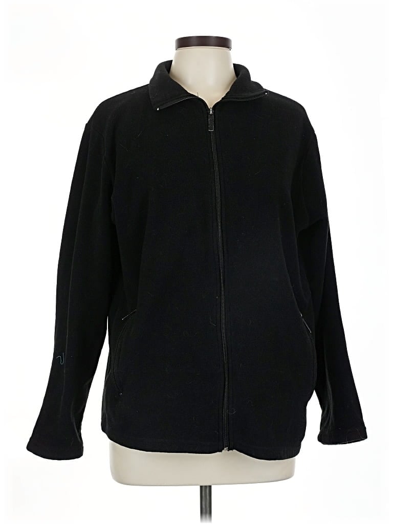 Pre-owned Assorted Brands Fleece Jacket In Black