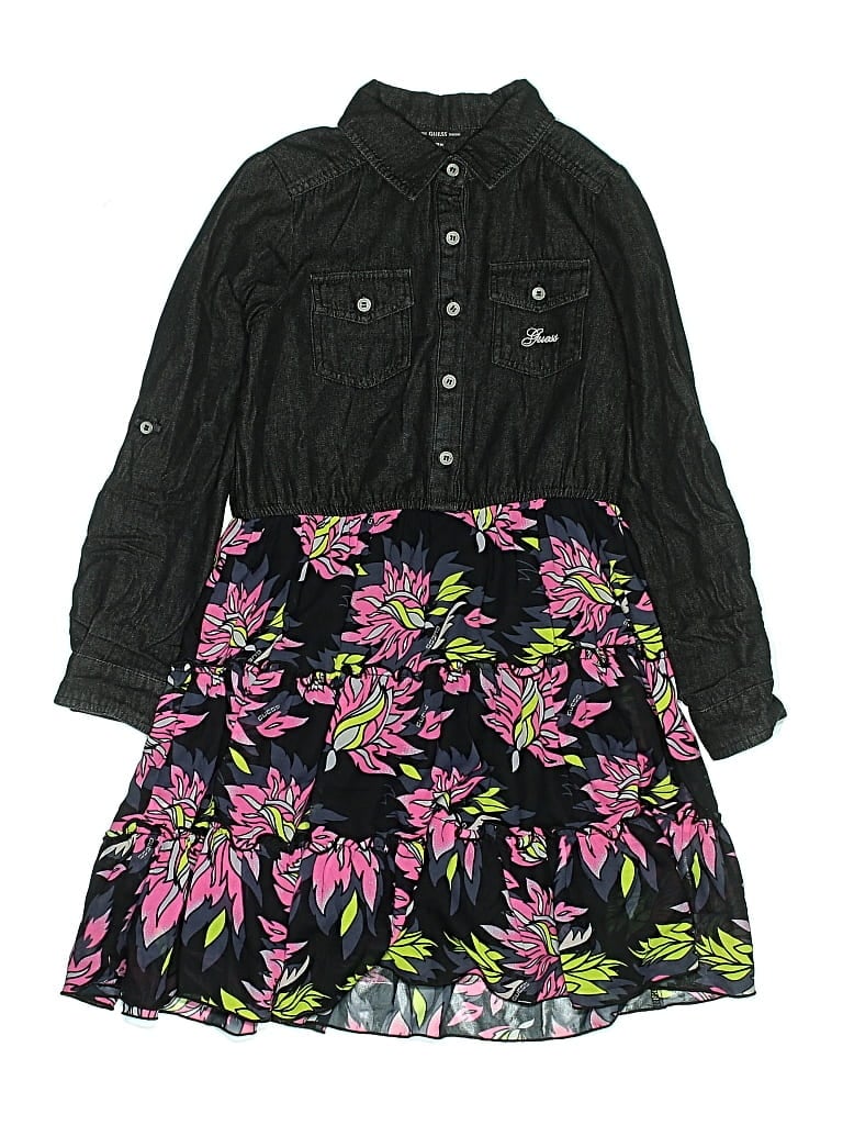 Pre-owned Guess Kids' Dress In Black
