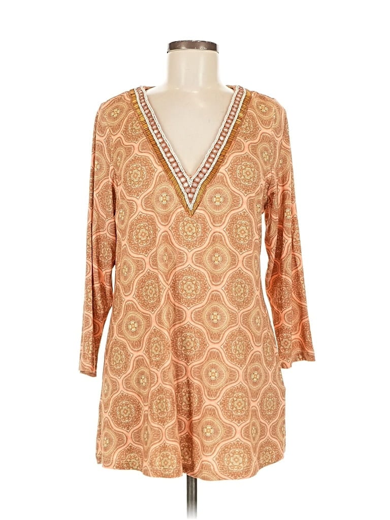 Pre-owned Soft Surroundings Long Sleeve Blouse In Orange