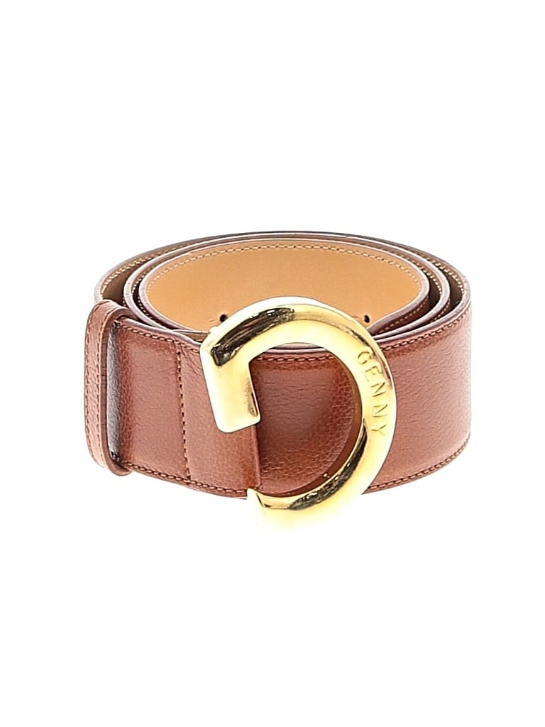 Pre-owned Genny Leather Belt In Brown
