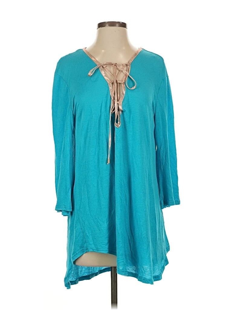 Pre-owned Venus 3/4 Sleeve Blouse In Blue