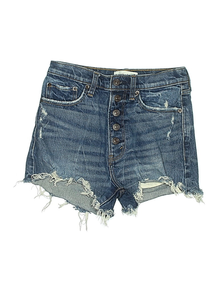 Pre-owned Abercrombie & Fitch Denim Shorts In Blue