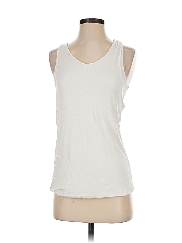 Pre-owned Athleta Sleeveless T-shirt In White