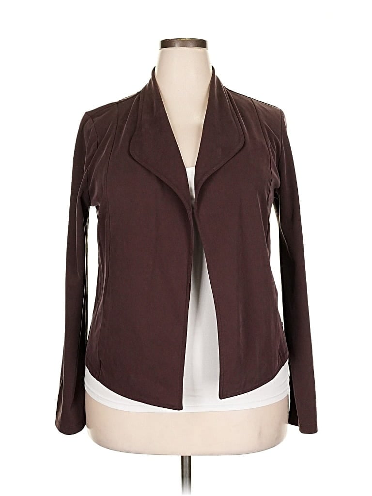 Pre-owned Andrew Marc Cardigan Sweater In Brown