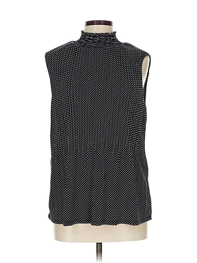Pre-owned Adrianna Papell Sleeveless Blouse In Black