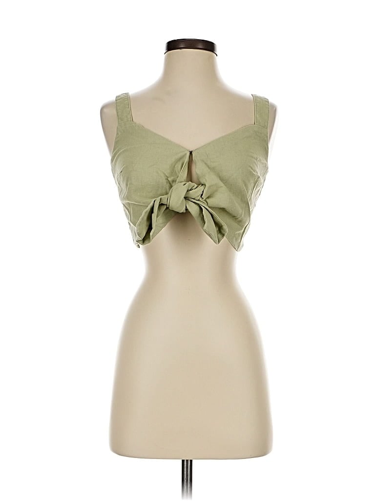 Pre-owned Abercrombie & Fitch Sleeveless Blouse In Green