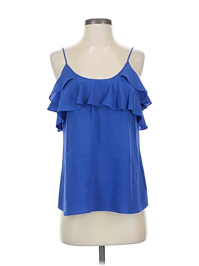 Pre-owned Rebecca Taylor Sleeveless Top Blue Halter Neckline Tops