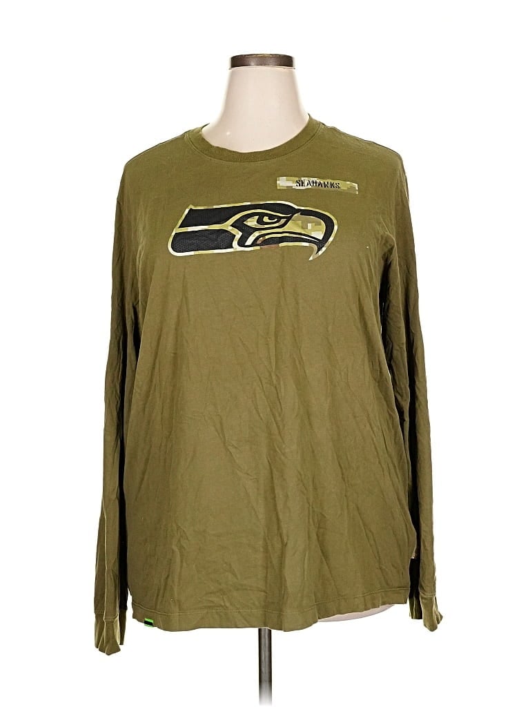 Pre-owned Nike Long Sleeve T-shirt In Green