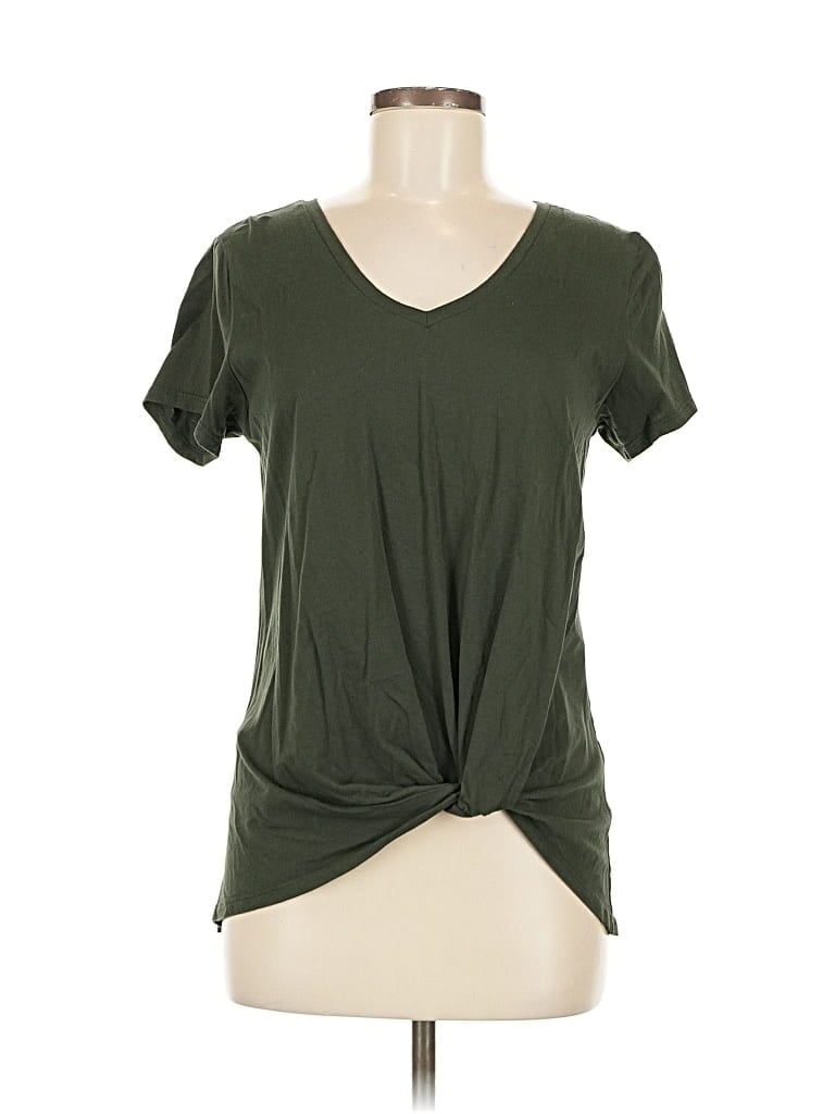 Pre-owned Threads 4 Thought Short Sleeve Top Green V Neck Tops