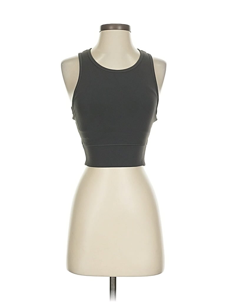 Pre-owned Lululemon Athletica Tank Top Gray Halter Neckline Tops