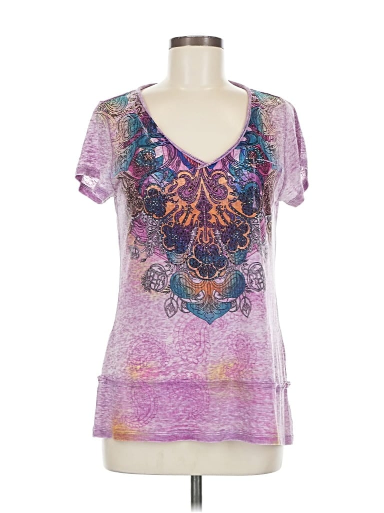 Pre-owned One World Short Sleeve T-shirt In Purple